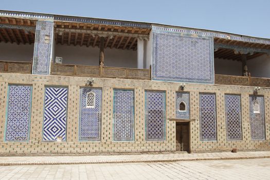 KHIVA, UZBEKISTAN - MAY 19, 2012: Patio of the Toshxovli Palace on May 19, 2012 in Uzbekistan, Asia.