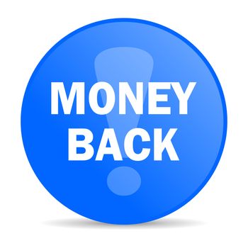 money back internet blue icon