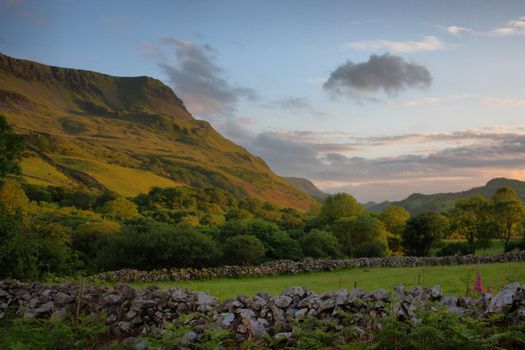 cadair idris mountain range in snowdonia