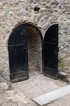 Medieval castle door, Kokorin castle in the Czech Republic.