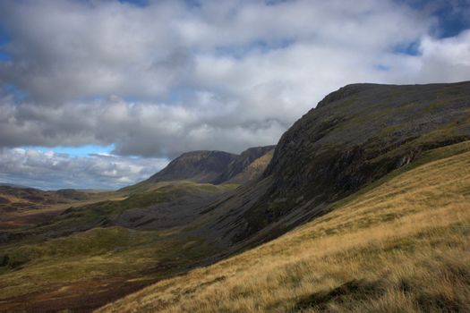 cadair idris mountain range in snowdonia