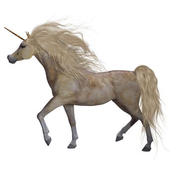 The Unicorn is a mythical creature that has a horn on its forehead and the body of a horse.