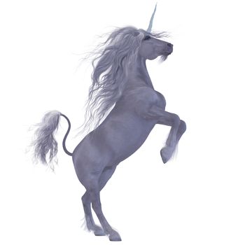 The Unicorn is a mythological creature with the body of a horse with a forehead horn, a lion tail, a beard and cloven hoofs.