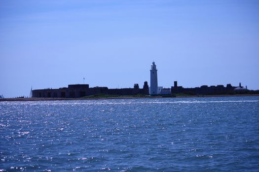 hurst castle at the entrance to the solent