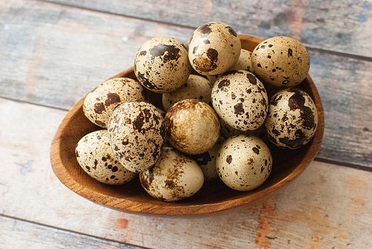 healthy fresh organic quail eggs