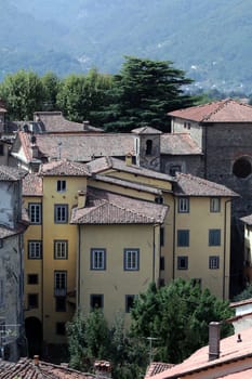 Barga a medieval hilltop town in Tuscany.Italy