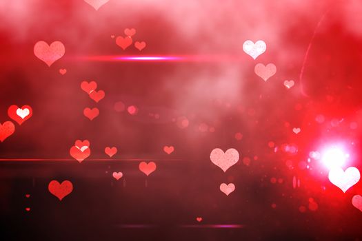 Digitally generated love background in red