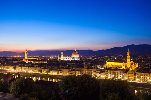Florence cityscape at dawn, Italy
