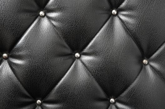 Close up pattern of genuine leather upholstery