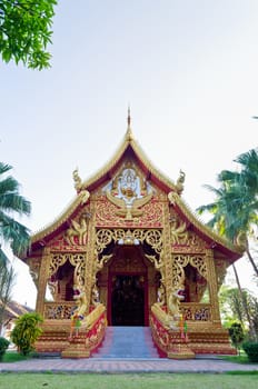 Chapel of Wat Phra That Lampang Luang temple at Lampang province in northern Thailand