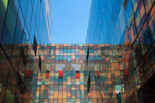 Stained glass wall in Beijing