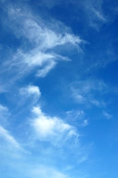 Blue sky with cloud closeup