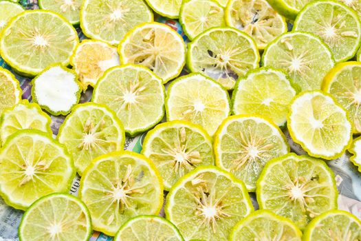 Close-up of fruit lemon slices