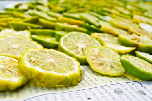 Close-up of fruit lemon slices