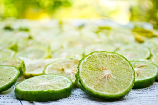 Close-up of fruit lemon slices