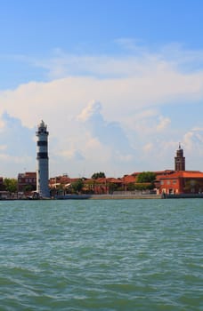 View of Murano, island of Venice lagoon, Italy