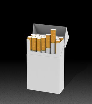 The picture shows a cigarette box