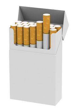 The picture shows a cigarette box