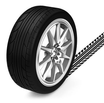 3d generated tire for car