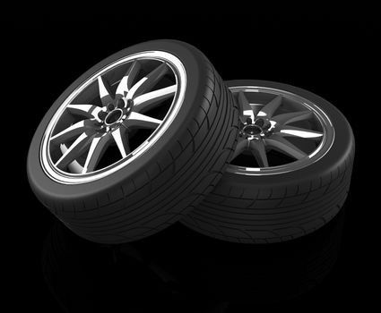 3d generated tires for a car