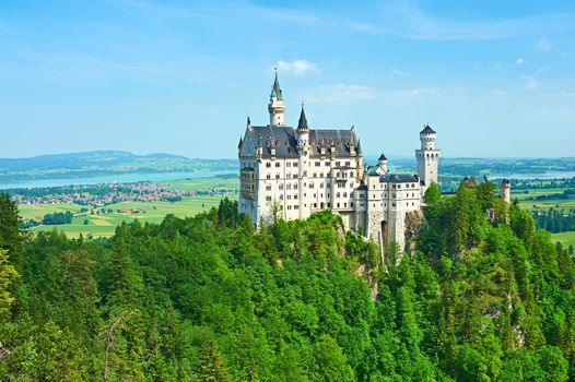 The castle of Neuschwanstein in Bavaria, Germany.