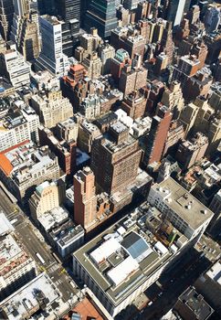 Cityscape view of Manhattan from Empire State Building, New York City, USA