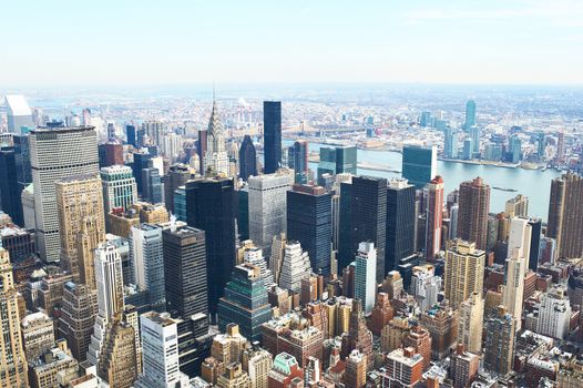 Cityscape view of Manhattan from Empire State Building, New York City, USA