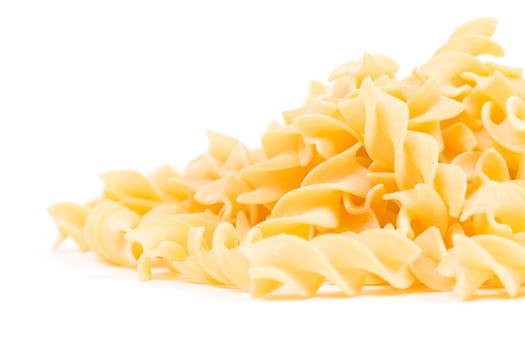 Pasta fusili can be used as background