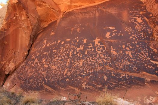 Indian petroglyphs, Newspaper Rock State Historic Monument, Utah