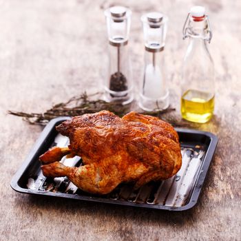 Food. Delicious, grilled chicken on the table