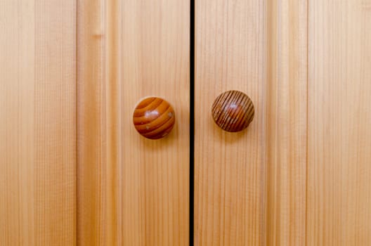 wooden handles detail