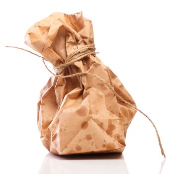 Paper bag on a white background