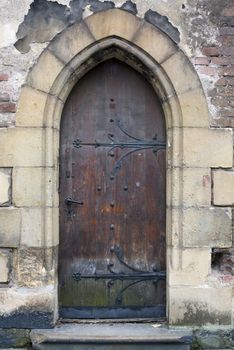 Image of the entrance gate - old door