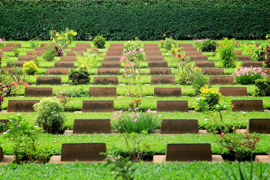 Cemetery in Kanchanaburi Thailand