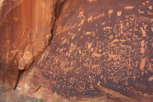 Indian petroglyphs, Newspaper Rock State Historic Monument, Utah