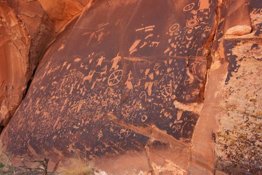 Indian petroglyphs, Newspaper Rock State Historic Monument, Utah