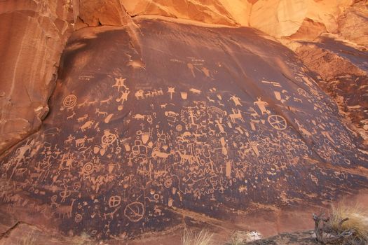 Indian petroglyphs, Newspaper Rock State Historic Monument, Utah