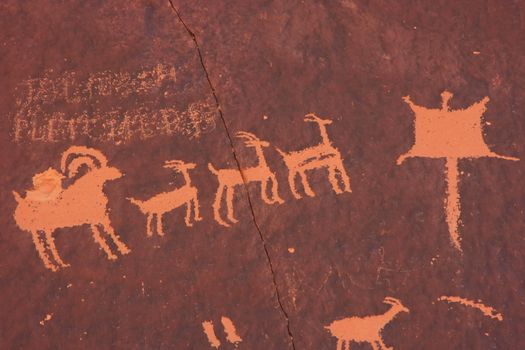 Indian petroglyphs, Newspaper Rock State Historic Monument, Utah