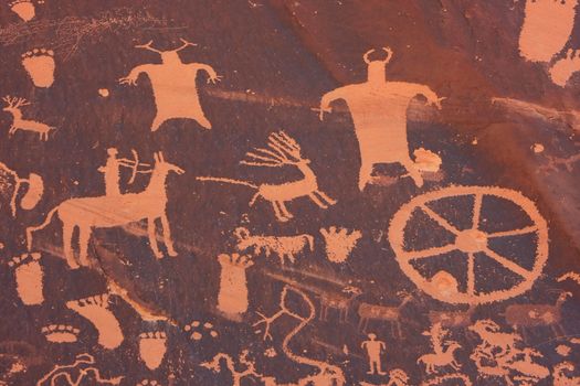 Indian petroglyphs, Newspaper Rock State Historic Monument, Utah