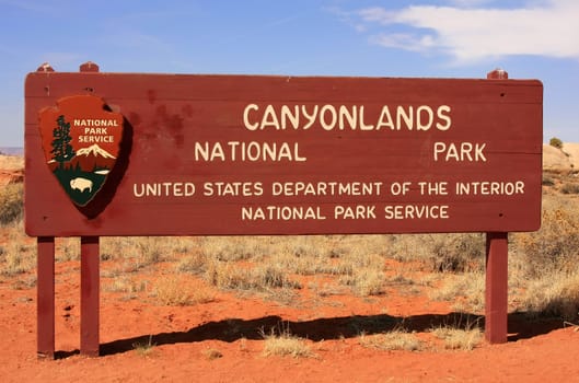 Canyonlands National Park sign, Utah