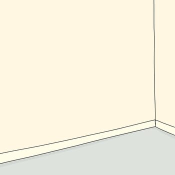 Empty hand drawn cartoon room background