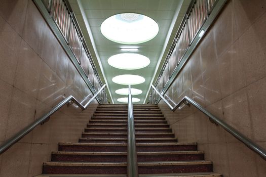 stairs in subway station,Beijing