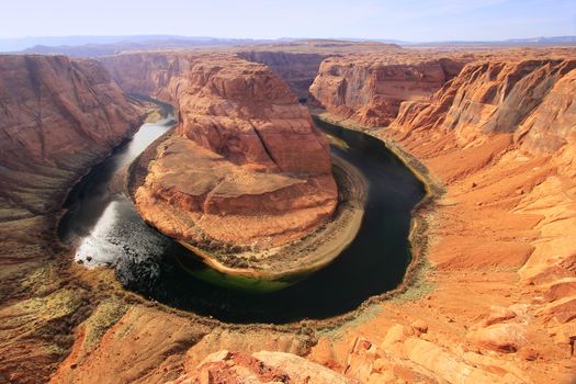 Horseshoe bend seen from overlook, Arizona