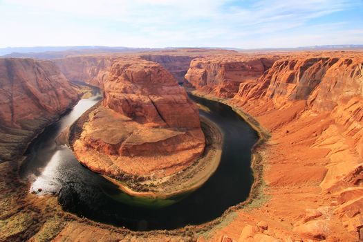 Horseshoe bend seen from overlook, Arizona