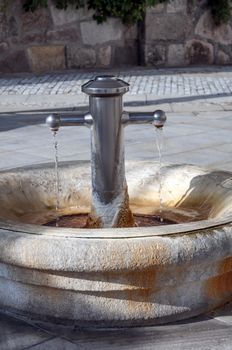 Hot spring water in the spa town of Karlovy vary, Czech Republic.