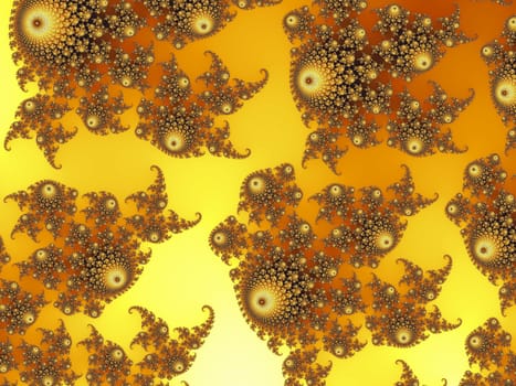 Digital computer graphic - rendering. Decorative fractal background  in a bright colors for design.