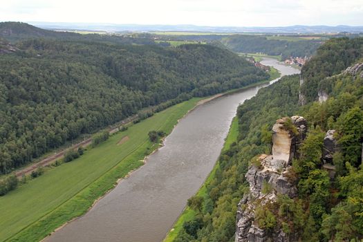 Photo shows Czech Saxony Swiss and its surroundings.