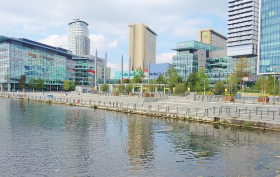 An Image of Media City at Salford Quays, UK.