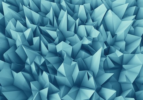 3D background with random blue shapes.