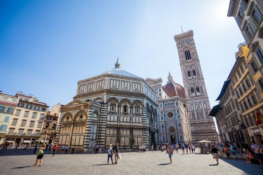 Pisa, Italy - August 10, 2013: Cathedral Santa Maria del Fiore and it's tower bell on August 10, 2013 in Florence, Italy